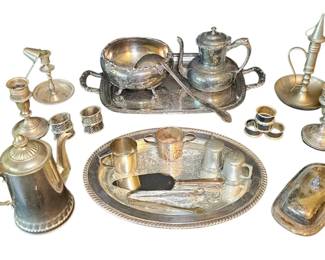 Estate MetalwareSterling Silver, Plate Pewter... Stieff, Lunt Silversmiths, Columbia, True Bros
