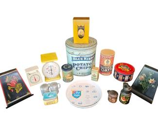 1927 Blue Ribbon Potato Chip Tin Nostalgic Kitchen Icons