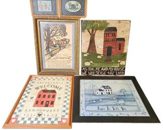 Vintage Americana Folk Art Wall Decor Collection... Nice Pieces