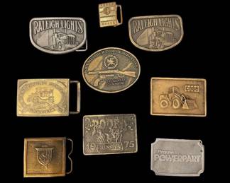 Vintage Advertising Commemorative Belt Buckles