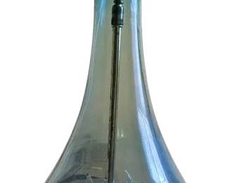 Vintage HandBlown Aqua Blue Glass Teardrop Pendant Light