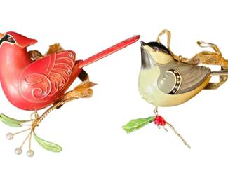 Rare Hallmark Beauty of Birds Series 2005 Northern Cardinal 2006 BlackCapped Chickadee