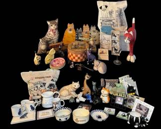 Huge Cat Lovers Estate Lot Vintage Modern Collectibles... Pfaltzgraff, Jim Shore, More