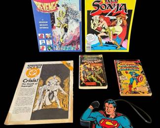 Vintage Comic Lot Rare 1973 Superman Hasbro Radio Premium Marvel Book Collection