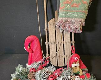 Vintage Paris Mfg. Co. Wooden Snow Sled... So Nostalgic