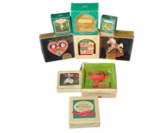 Vintage Hallmark Tree Trimmer Keepsake Ornament Lot 1970s90s Collection Original Boxes