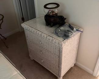 white cane nightstand