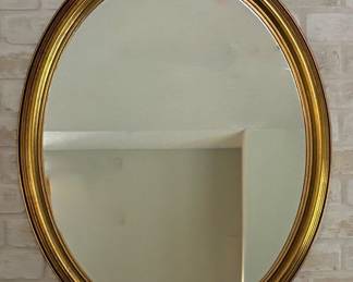 Large Oval Gold Framed Mirror