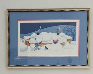 "Heavy Weather, Starr Hill" by Rie Muñoz, Signed and Numbered - Framed size is 14.5x20"