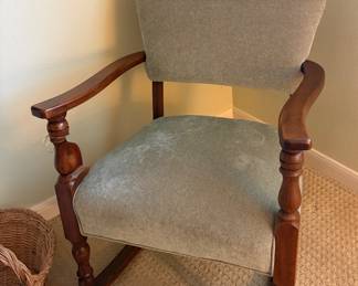 Vintage Wooden/ Upholstered Rocking Chair