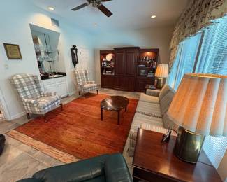 Ethan Allen Sofa and Two Wing Back Chairs (Priced Accordingly Due to Cat Scratch Damage), Perfect Pieces to Reupholster 