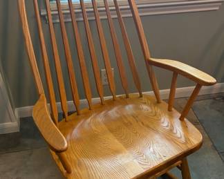  Oak Bowback Windsor Rocking Chair