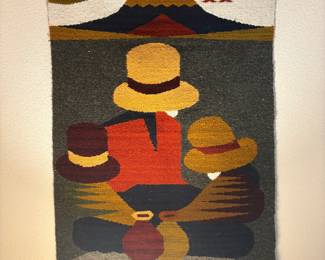  Hand Woven Wool Rug/ Wall Hanging