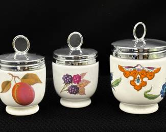 Vintage Royal Worcester Porcelain Egg Coddlers 