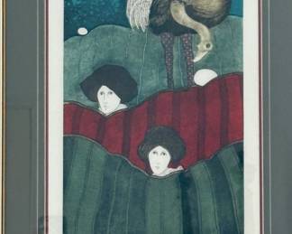 "Retazos" by Leticia Taggago - Framed size is 21"x17."
