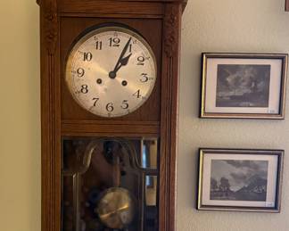 Antique Wall Pendulum Regulator Clock (Working)