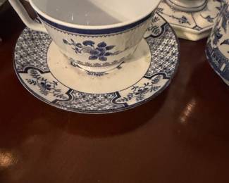 Spode Gloucester Blue Teacup and Saucer