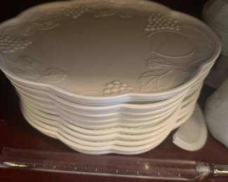 Colony Harvest Milk Glass Snack Plate