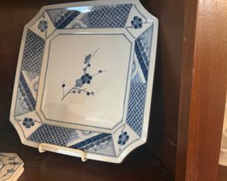 Noritake Blue and White Serving Plate