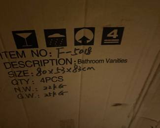 VANITY TO INSTALL