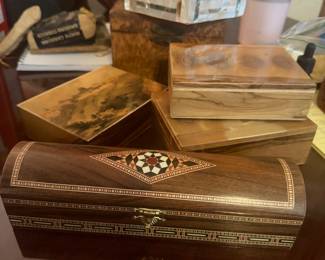 Olive wood boxes