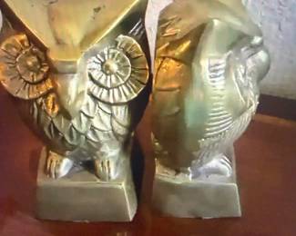 PM Craftsman Brass Owl Bookends