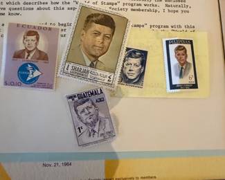 JFK commemorative Stamp Collection