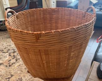 Vintage Bamboo Gathering Basket