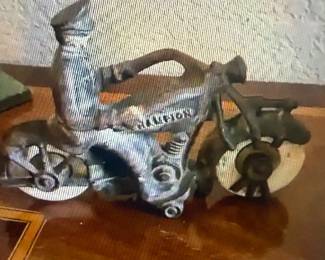 Hubley Champion Cast Iron Police Motorcycle