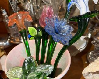 Murano Glass Flower Bouquet