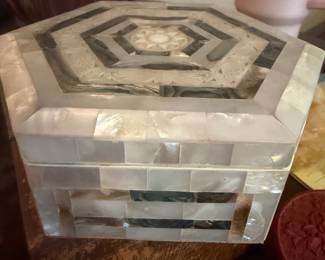 Mother of Pearl Inlaid jewelry box