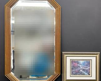 Mirror 40 X 24.5 W. Bridge Over Stream Frame 18W x 15H