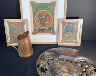 Winged Lion Symbol Of St Mark Print, Copper Pitcher And More