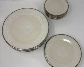 Lenox Moonspun Porcelain Dinner And Salad Plates