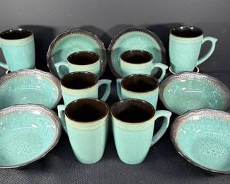 Cuisinart Jenna Stoneware Set Of 8 Mugs And Bowls