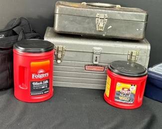 Craftsman Metal and Keeter Plastic Tool Boxes With Craftsman Screwdrivers and More