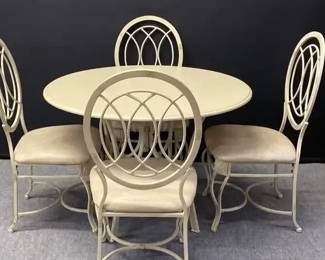 Carven Metal Table And Four Chairs