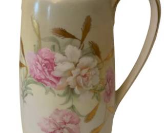 298 - Germany Painted Pitcher - 8.5" Tall