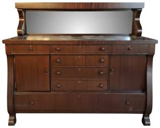 270 - Antique Mahogany Buffet - 56.5 x 66 x 25
