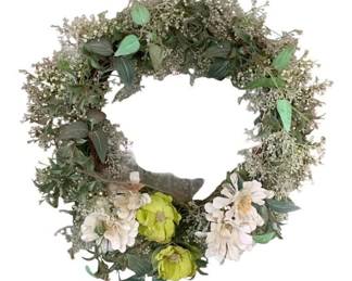 5 - Wreath 19" round (Description): Decorative wreath measuring 19 inches round.