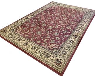 519 - Large Castello Area Rug 67"x9'6" (Description): Laura & Rue Castello area rug featuring a  traditional floral design. Measures 67" x  9'6".