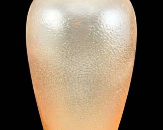 332 - Marigold Glass Vase 7.5"x4" (Description): Marigold glass vase with a classic tapered  form and rolled rim. Measures 7 1/2 inches  tall by 4 inches wide.