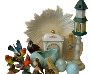 91 - Assorted Decor Items (Description): A collection of decorative decoys. This  assorted lot includes various bird-themed  decorative items suitable for display.