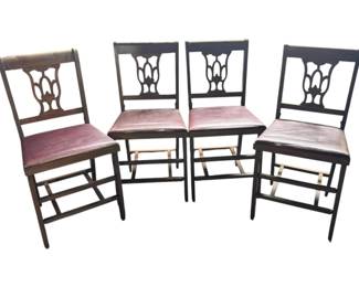 926 - 4 Vintage Chairs - 33 x 16.5 x 16.5