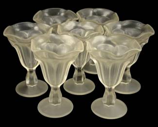 404 - 7 Footed Sundae Glasses 6.5"