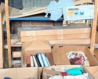 917 - Assorted Items on Shelf & Floor in front of Shelf