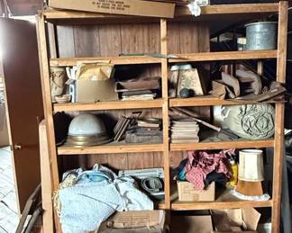 928 - Assorted Items on Shelf & Floor in Front of Shelf