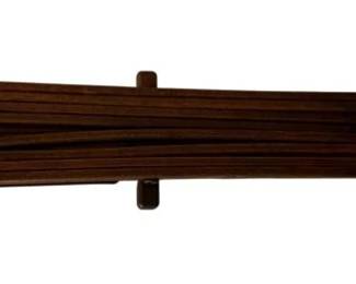 623 - Antique Folding Clothes Dryer 35"x8" (Description): Antique folding clothes dryer constructed of  wood with metal hardware. This vintage  laundry accessory features a collapsible  design for convenient storage when not in  use. Measures 35 inches by 8 inches when folded.