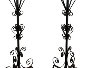 268 - 2 Wood/Metal Plant Stands - 42.5 x 11