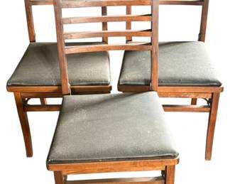 938 - 3 Vintage Chairs - 37 x 17.5 x 15